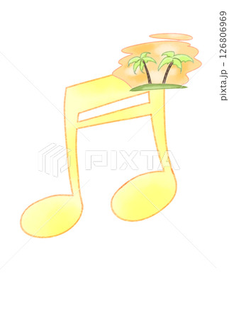 音符に浮かんだ南国 126806969
