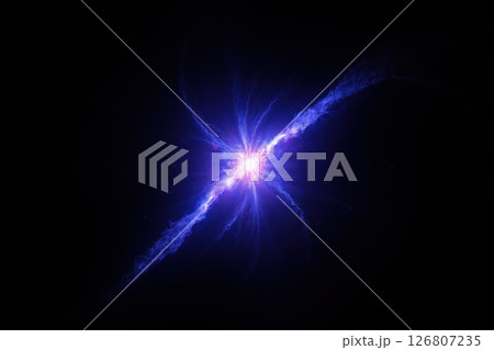宇宙の中性子星マグネターのイメージ　AI生成画像 126807235