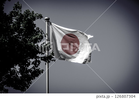 時間がたち、綻びが見え少し破れてきている日本国旗 制度の綻び 矛盾、不備 時間がたち、綻びが見え少し破れてきている日本国旗 制度の綻び 矛盾、不備 126807304