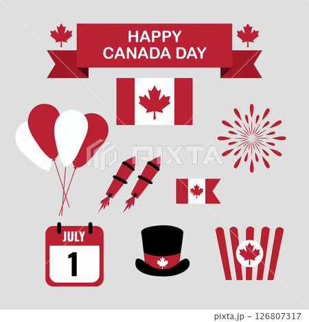 Happy Canada Day Vector Illustration 126807317
