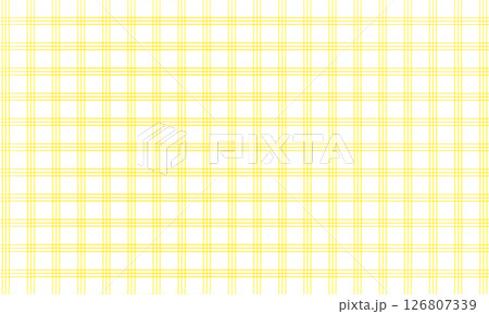 2パターンの黄色いラフなトリプルラインがクロスするチェック柄 2パターンの黄色いラフなトリプルラインがクロスするチェック柄 126807339