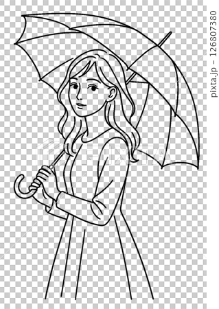 Person holding an umbrella Person holding an umbrella 126807380