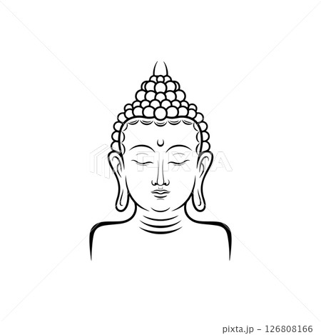 Buddha Line Art Vector Illustration 126808166