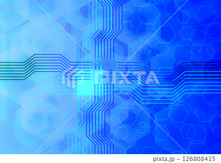 エレクトロニクス　背景　基盤イメージ 126808415