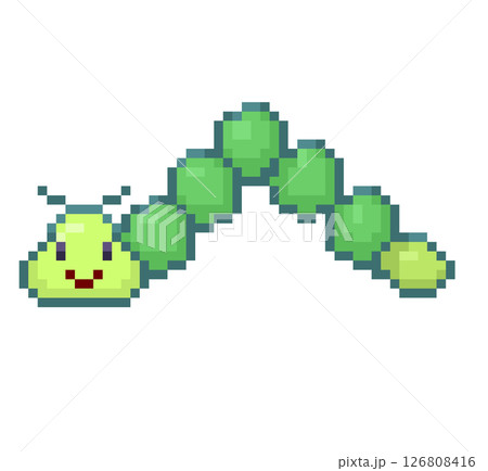 芋虫のピクセルイラストレーション 126808416