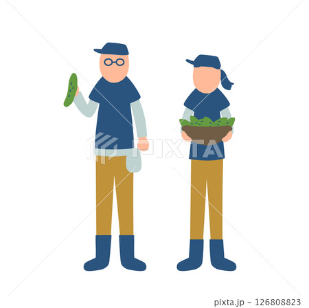 きゅうり農家のイラスト 126808823