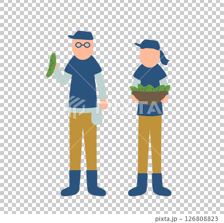 きゅうり農家のイラスト 126808823