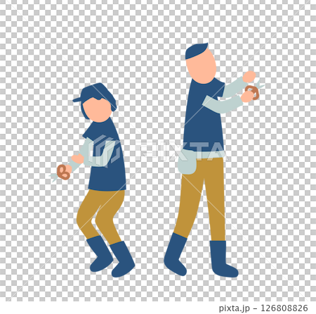 収穫作業をする農家のイラスト 126808826