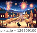 花火が上がる賑わいのあるウエスタンヴィレッジ-2 126809100