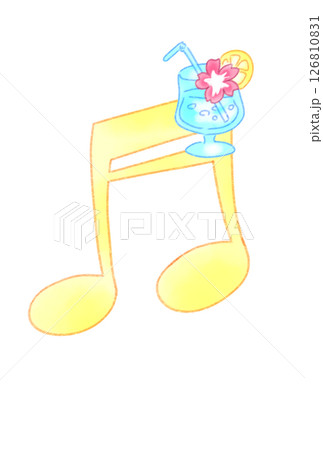 ドリンクの付いた音符 126810831