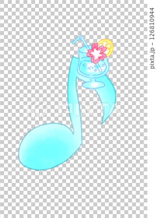 ドリンクの付いた音符 ドリンクの付いた音符 126810944