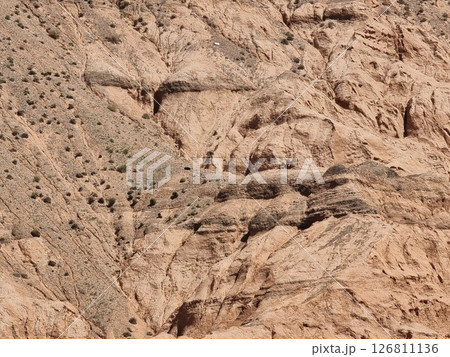 Beautiful view of soil. Desert relief. 126811136