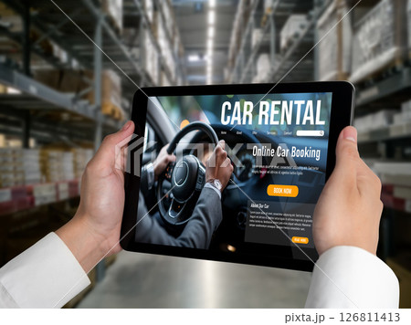 car rental website on computer screen for tourist to rent a car for snugly car rental website on computer screen for tourist to rent a car for snugly 126811413
