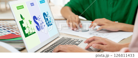 ESG environmental social governance policy for brisk business 126811433