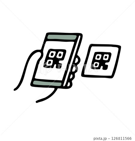 QRコードをスマートフォンで読み取る 126811566