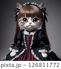 ゴシック服の猫 126811772