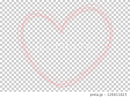 Pink hand-drawn overlapping rough heart mark decoration frame Pink hand-drawn overlapping rough heart mark decoration frame 126811823