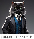 ゴシック服のかっこいい猫 126812010