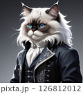 ゴシック服のかっこいい猫 126812012