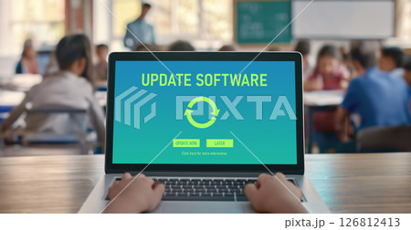Software update on computer for brisk version of device software 126812413