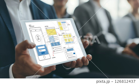 UX UI design process for brisk mobile application and website 126812437