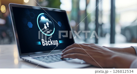 Backup Storage Data Internet Technology Business concept brisk 126812534
