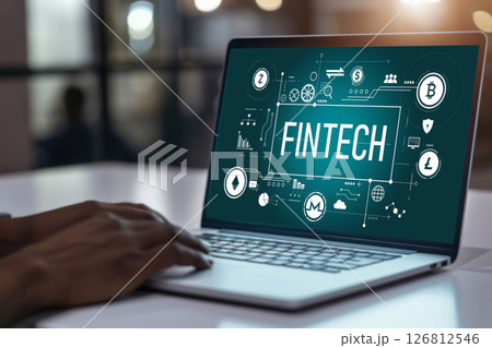 Fintech financial technology software for brisk business 126812546