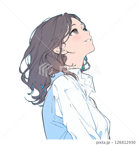 空を見るビジネスウーマン 126812930