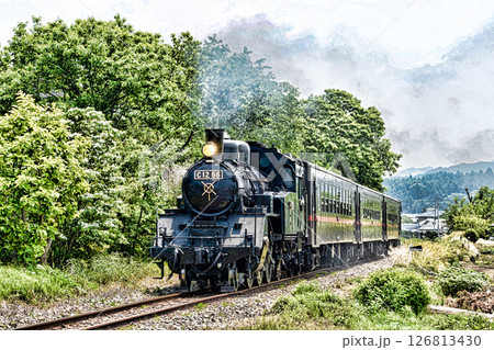 真岡鉄道の蒸気機関車 126813430