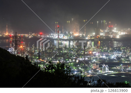 《岡山県》水島コンビナート・工場夜景《鷲羽山スカイラインより》 《岡山県》水島コンビナート・工場夜景《鷲羽山スカイラインより》 126813900