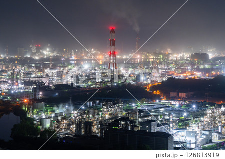 《岡山県》水島コンビナート・工場夜景《鷲羽山スカイラインより》 《岡山県》水島コンビナート・工場夜景《鷲羽山スカイラインより》 126813919