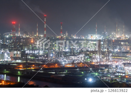 《岡山県》水島コンビナート・工場夜景《鷲羽山スカイラインより》 《岡山県》水島コンビナート・工場夜景《鷲羽山スカイラインより》 126813922