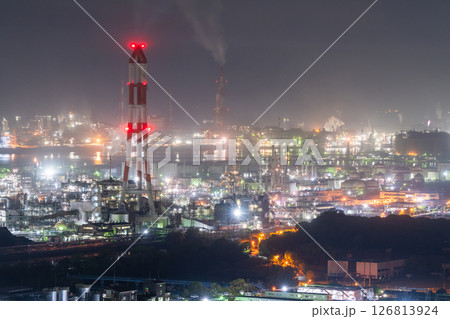 《岡山県》水島コンビナート・工場夜景《鷲羽山スカイラインより》 《岡山県》水島コンビナート・工場夜景《鷲羽山スカイラインより》 126813924