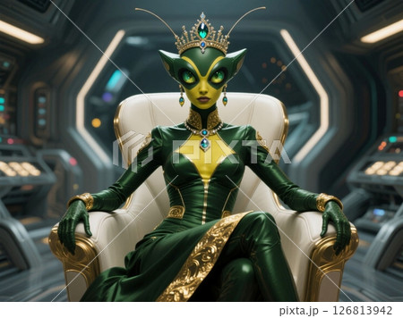 昆虫型宇宙人マンティスマンの王族C 126813942