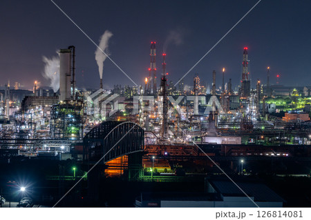 《岡山県》水島コンビナート・工場夜景 《岡山県》水島コンビナート・工場夜景 126814081