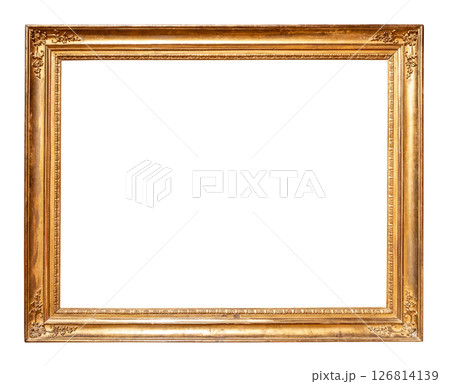 retro horizontal golden picture frame cutout 126814139