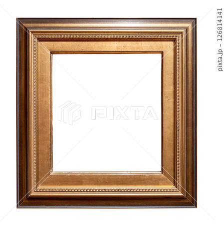 old vertical wide flat brown picture frame cutout old vertical wide flat brown picture frame cutout 126814141