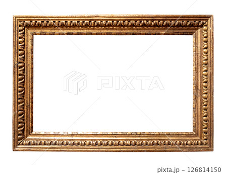 retro horizontal gold carved painting frame cutout retro horizontal gold carved painting frame cutout 126814150