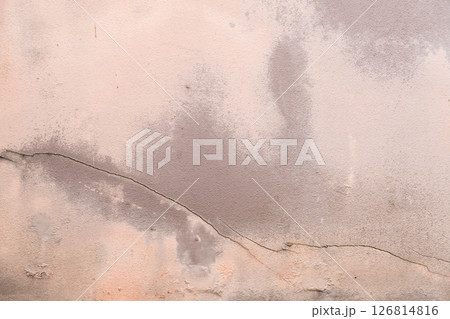 Old, stain and dirty of pink concrete wall background with copy space 126814816