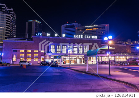 《兵庫県》神戸駅・夜景 《兵庫県》神戸駅・夜景 126814911