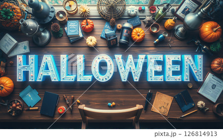 ハロウィンのネオンボード Halloween Neon Board ハロウィンのネオンボード Halloween Neon Board 126814913