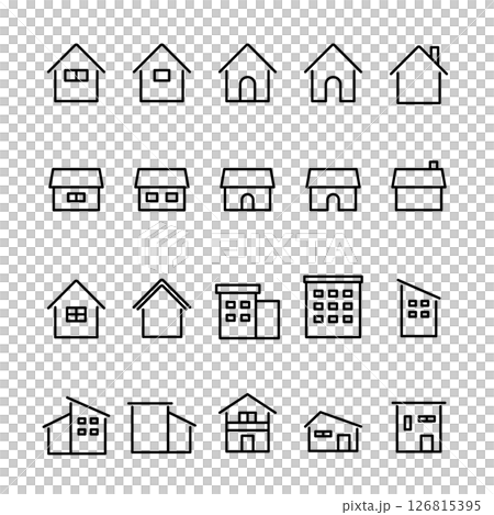 シンプルな家のベクターアイコン 126815395