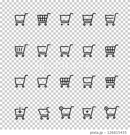 Shopping cart icon for online stores 126815435