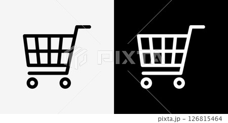 オンラインストアなどで使えるショッピングカートアイコン オンラインストアなどで使えるショッピングカートアイコン 126815464