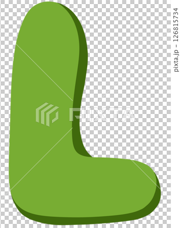 Drawing of green alphabet in doodle style A to Z 126815734
