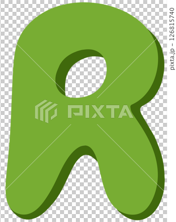 Drawing of green alphabet in doodle style A to Z 126815740