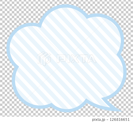 Cute light blue speech bubble illustration Cute light blue speech bubble illustration 126816651