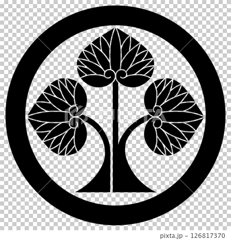 這是山南圭介的家徽。其形狀為圓形，左側有一朵站立的蜀葵花。 126817370