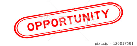 Grunge red opportunity word rubber seal stamp on white background Grunge red opportunity word rubber seal stamp on white background 126817591