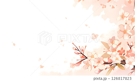 桜の背景素材 126817823